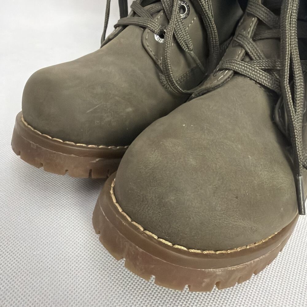 Lugz Green Empire Hi-Fur Lace-Up Women’s Outdoor Ankle Boots Size 8.5 Faux Fur - Picture 2 of 10